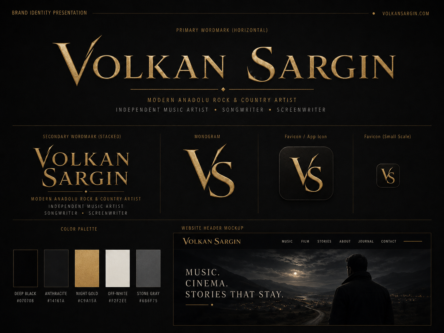 VOLKAN SARGIN marka kimliği sunumu